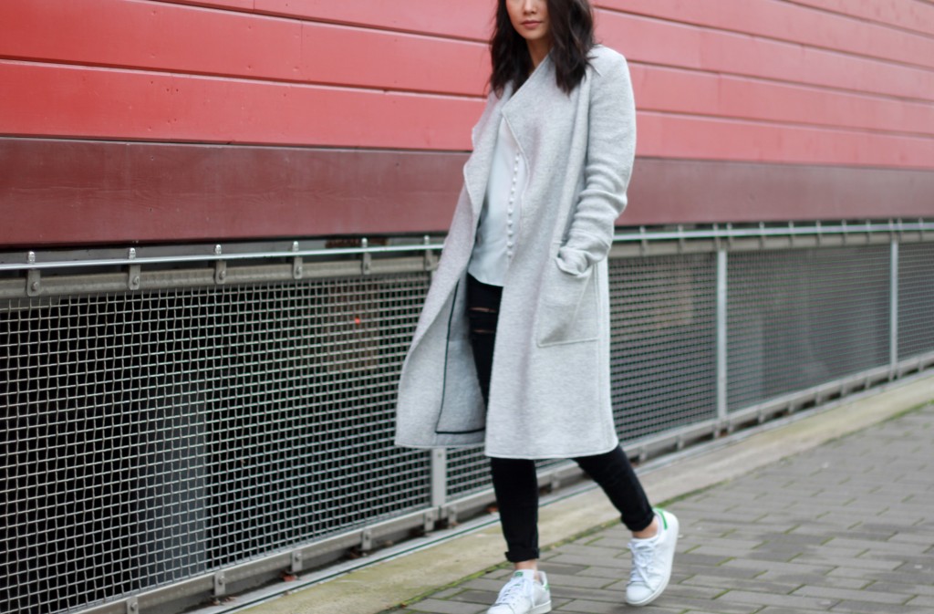 what the fung blog grey zara coat asos jeans stan smiths adidas vancouver