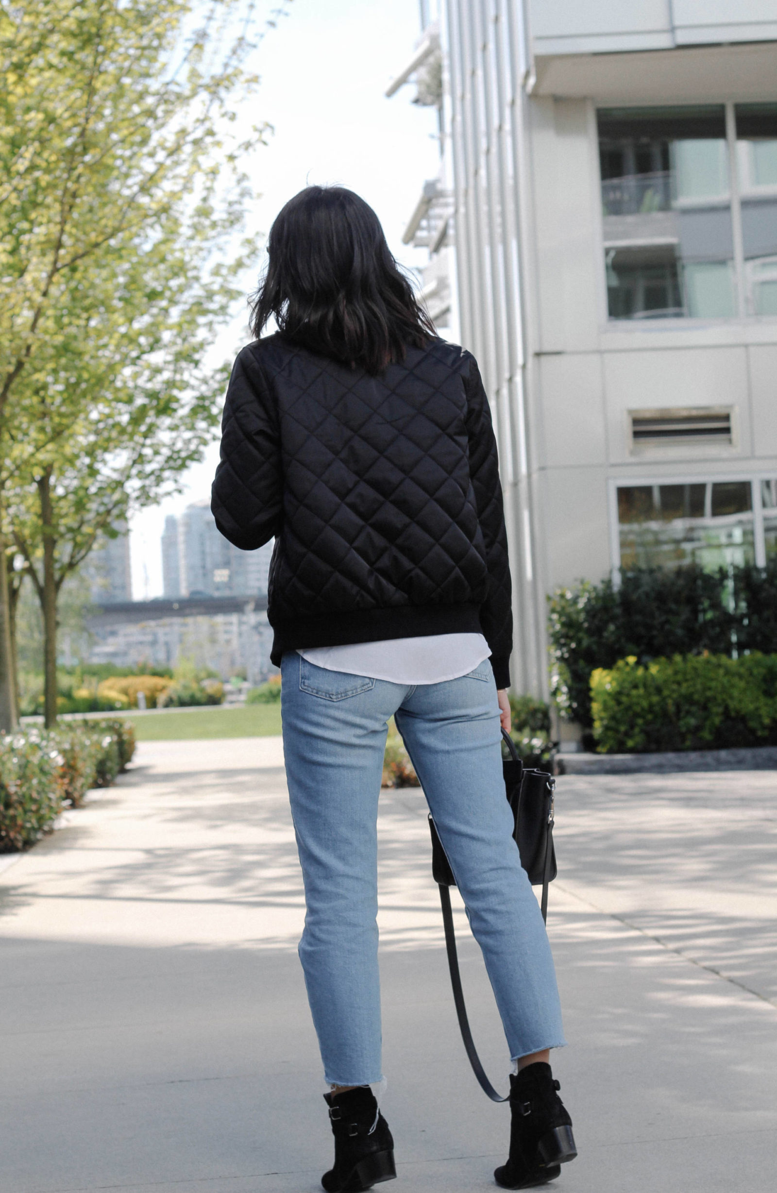 what the fung quilted bomber flattering denim slp booties celine nano equipment blouse